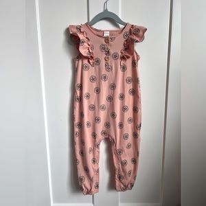 RARE Nordstrom PL Baby Ruffle Sleeve Coveralls, Sz 24M